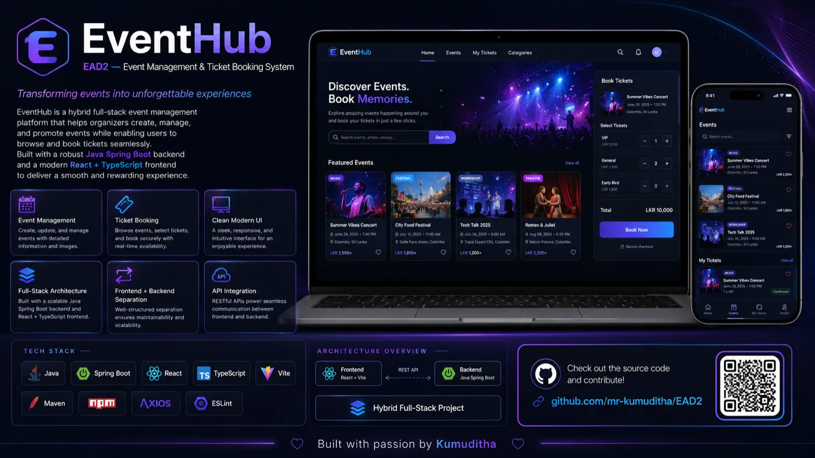 EventHub project interface preview